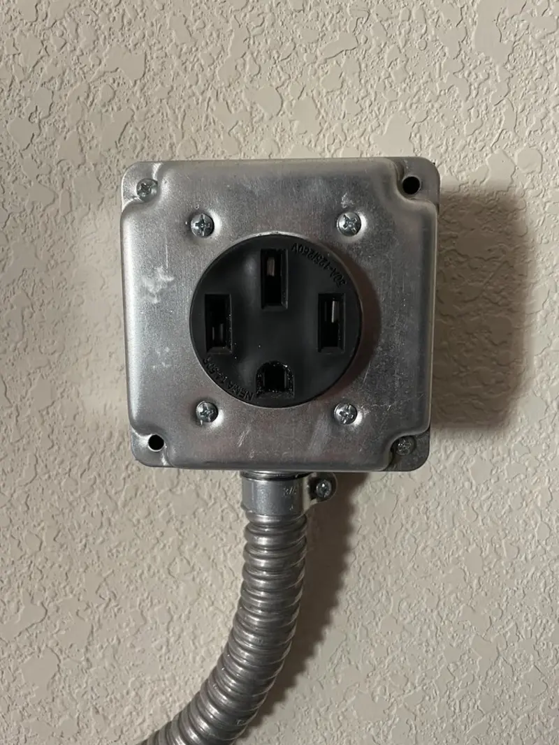 NEMA 14-50 outlet installed for Smart Home Electrical in Maize